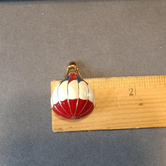 P.S. Co. 2000 Gold & Enamel Hot Air Balloon Brooch - Picture 3 of 5